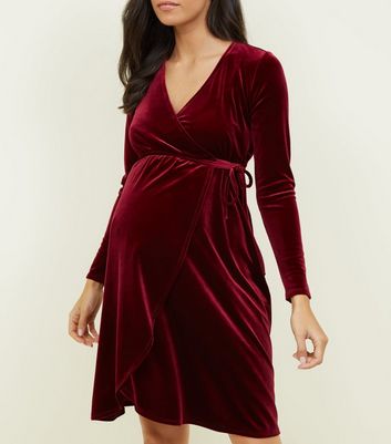 Burgundy Velvet Dress